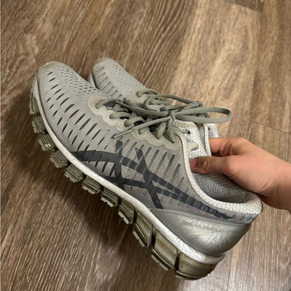 Asics Silver Gray Athletic Sneakers